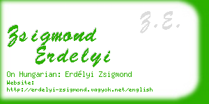 zsigmond erdelyi business card