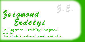 zsigmond erdelyi business card